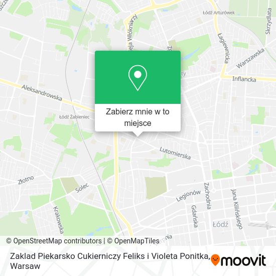 Mapa Zaklad Piekarsko Cukierniczy Feliks i Violeta Ponitka