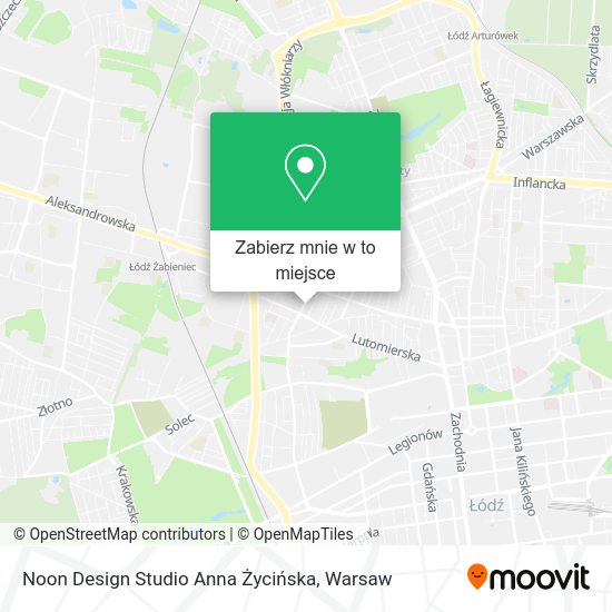 Mapa Noon Design Studio Anna Życińska