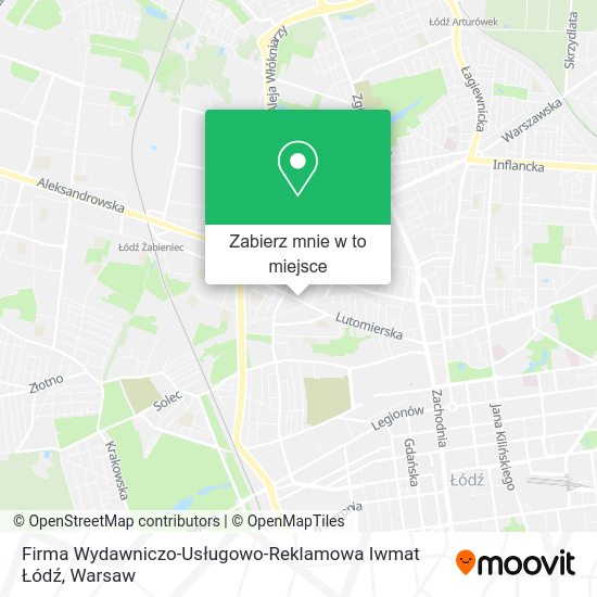 Mapa Firma Wydawniczo-Usługowo-Reklamowa Iwmat Łódź