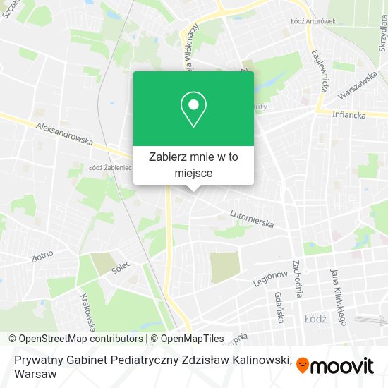 Mapa Prywatny Gabinet Pediatryczny Zdzisław Kalinowski