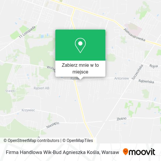 Mapa Firma Handlowa Wik-Bud Agnieszka Kośla