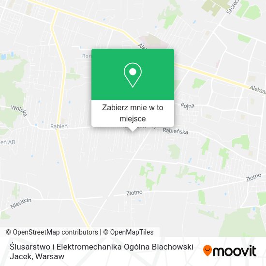 Mapa Ślusarstwo i Elektromechanika Ogólna Blachowski Jacek