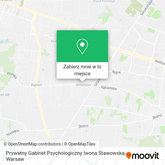 Mapa Prywatny Gabinet Psychologiczny Iwona Stawowska