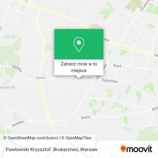 Mapa Pawłowski Krzysztof. Brukarstwo