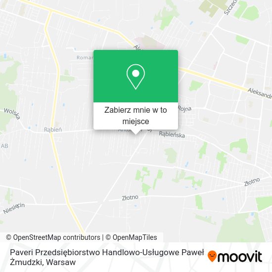 Mapa Paveri Przedsiębiorstwo Handlowo-Usługowe Paweł Żmudzki