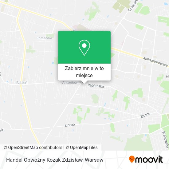 Mapa Handel Obwoźny Kozak Zdzisław