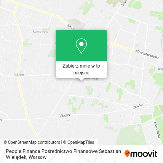 Mapa People Finance Pośrednictwo Finansowe Sebastian Wielądek