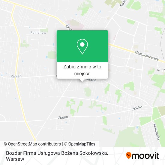 Mapa Bozdar Firma Usługowa Bożena Sokołowska