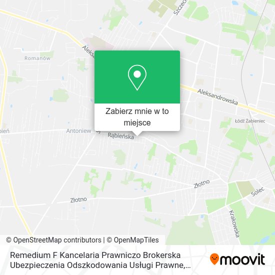 Mapa Remedium F Kancelaria Prawniczo Brokerska Ubezpieczenia Odszkodowania Usługi Prawne