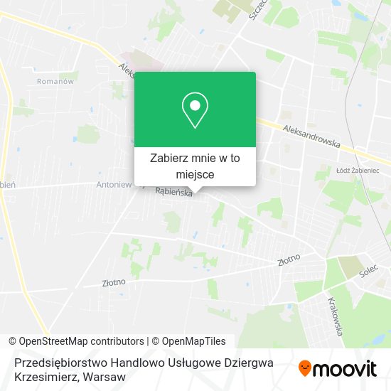 Mapa Przedsiębiorstwo Handlowo Usługowe Dziergwa Krzesimierz