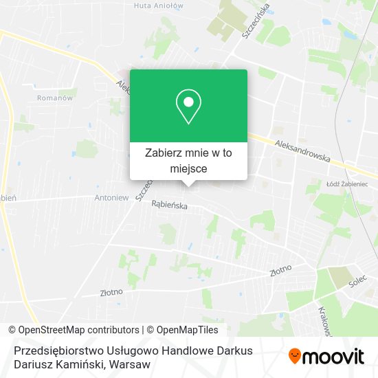 Mapa Przedsiębiorstwo Usługowo Handlowe Darkus Dariusz Kamiński