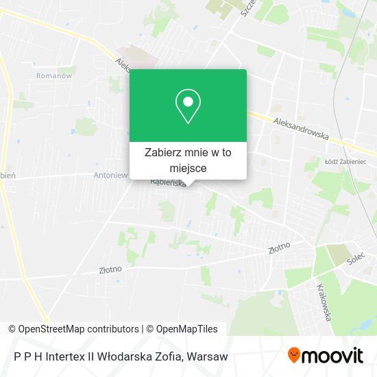 Mapa P P H Intertex II Włodarska Zofia