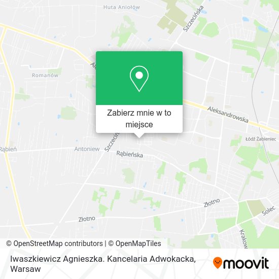 Mapa Iwaszkiewicz Agnieszka. Kancelaria Adwokacka