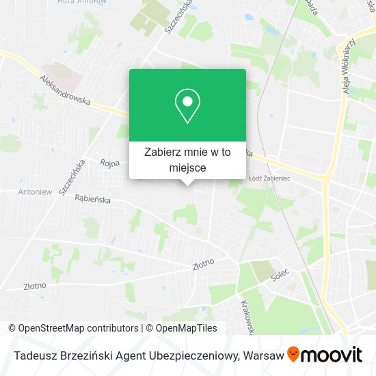 Mapa Tadeusz Brzeziński Agent Ubezpieczeniowy