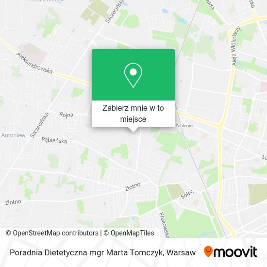 Mapa Poradnia Dietetyczna mgr Marta Tomczyk