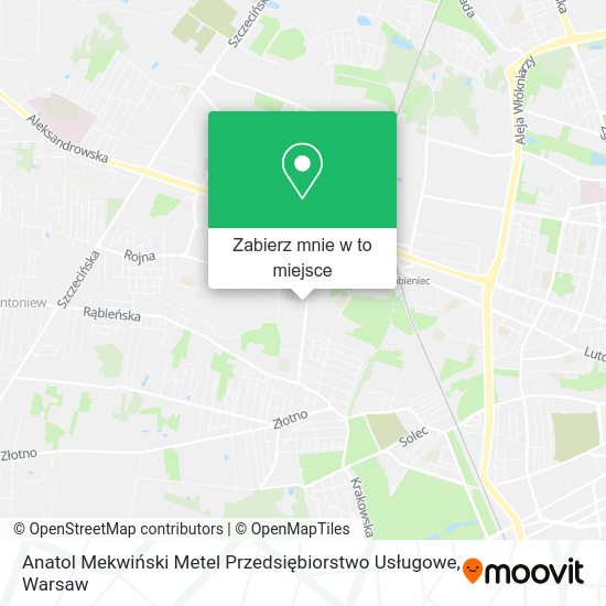 Mapa Anatol Mekwiński Metel Przedsiębiorstwo Usługowe