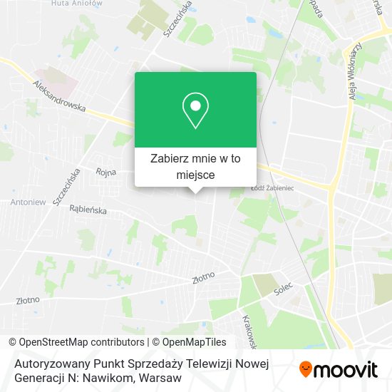 Mapa Autoryzowany Punkt Sprzedaży Telewizji Nowej Generacji N: Nawikom