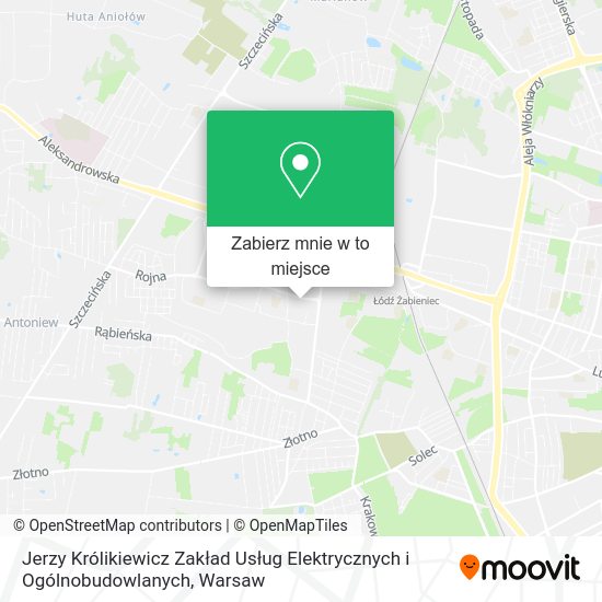 Mapa Jerzy Królikiewicz Zakład Usług Elektrycznych i Ogólnobudowlanych