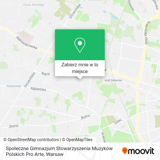 Mapa Społeczne Gimnazjum Stowarzyszenia Muzyków Polskich Pro Arte