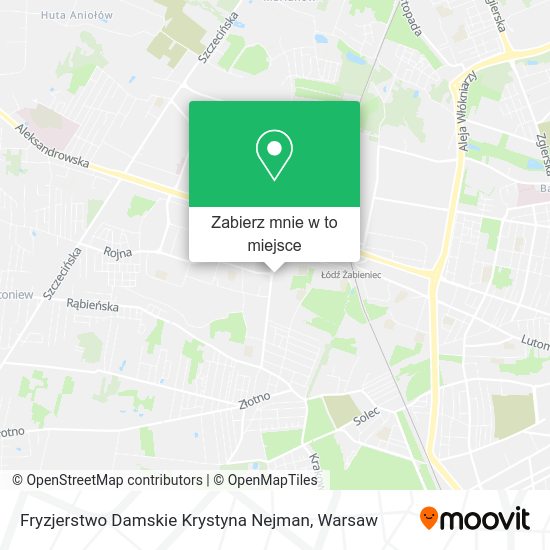 Mapa Fryzjerstwo Damskie Krystyna Nejman