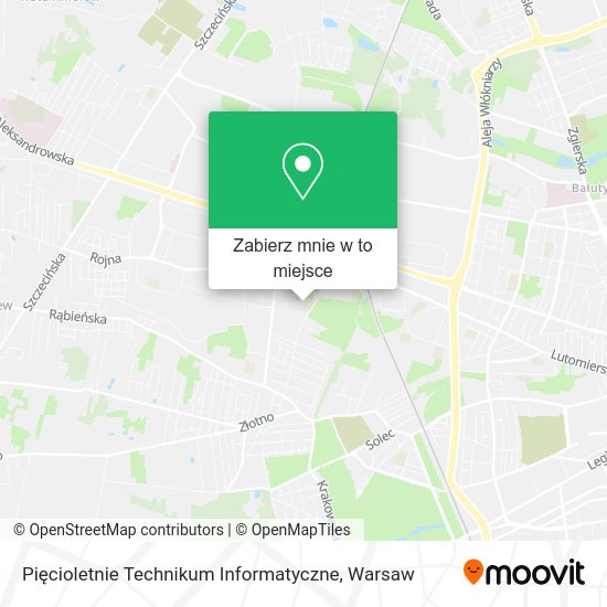 Mapa Pięcioletnie Technikum Informatyczne