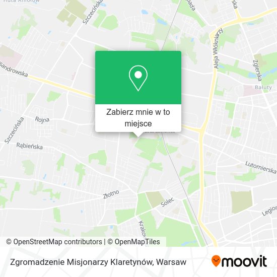 Mapa Zgromadzenie Misjonarzy Klaretynów