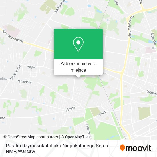 Mapa Parafia Rzymskokatolicka Niepokalanego Serca NMP