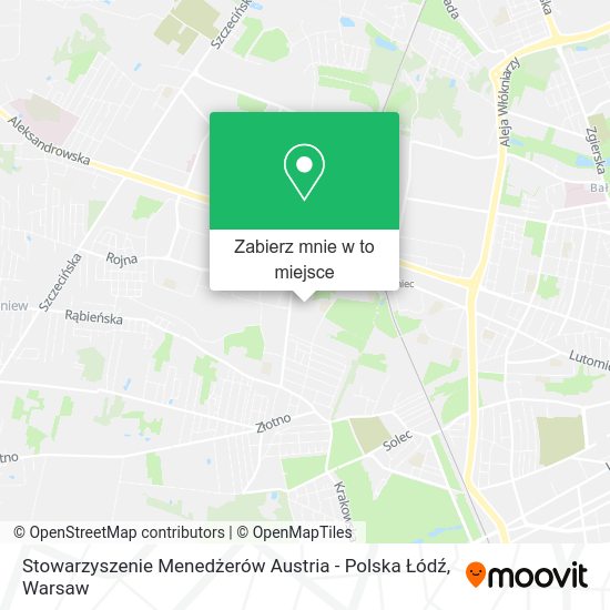 Mapa Stowarzyszenie Menedżerów Austria - Polska Łódź