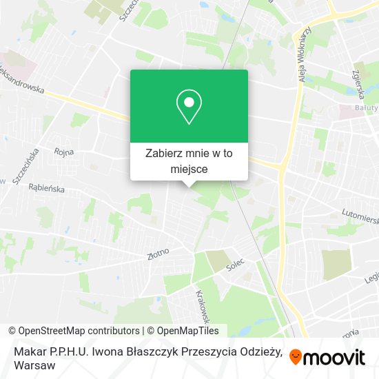 Mapa Makar P.P.H.U. Iwona Błaszczyk Przeszycia Odzieży