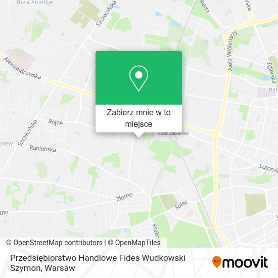 Mapa Przedsiębiorstwo Handlowe Fides Wudkowski Szymon