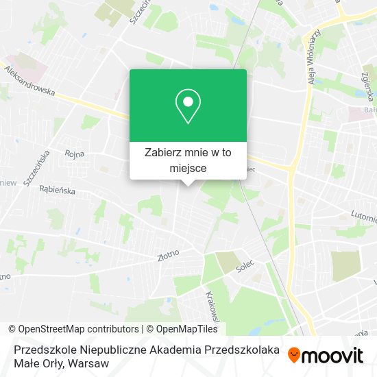 Mapa Przedszkole Niepubliczne Akademia Przedszkolaka Małe Orły