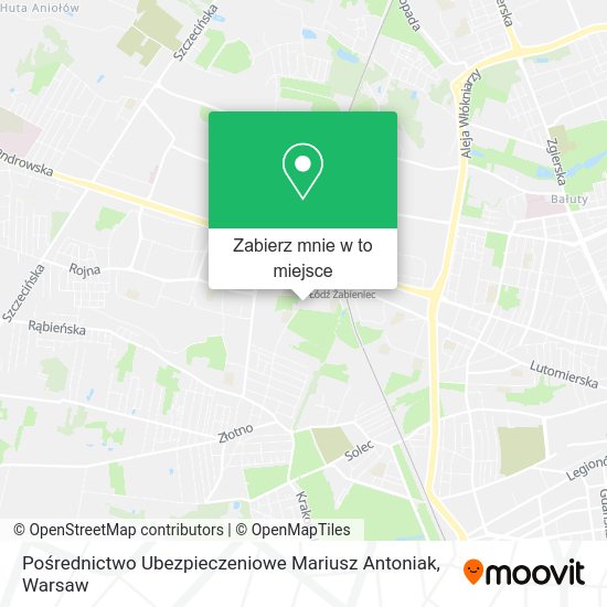 Mapa Pośrednictwo Ubezpieczeniowe Mariusz Antoniak