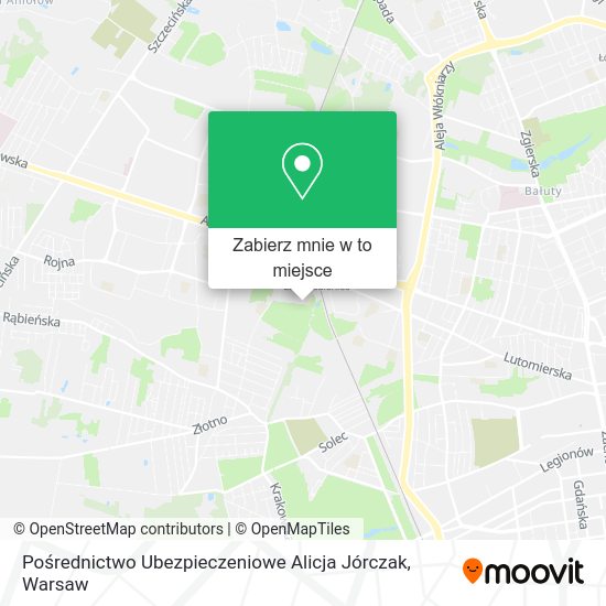 Mapa Pośrednictwo Ubezpieczeniowe Alicja Jórczak