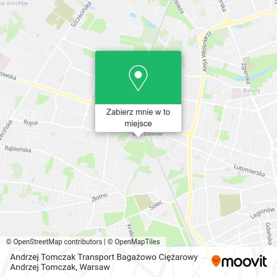 Mapa Andrzej Tomczak Transport Bagażowo Ciężarowy Andrzej Tomczak