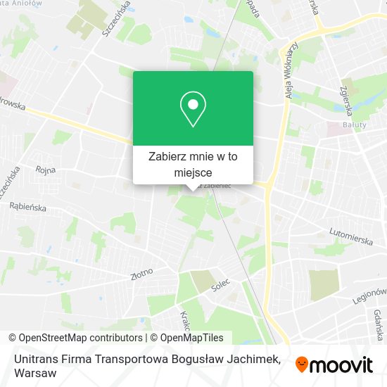 Mapa Unitrans Firma Transportowa Bogusław Jachimek