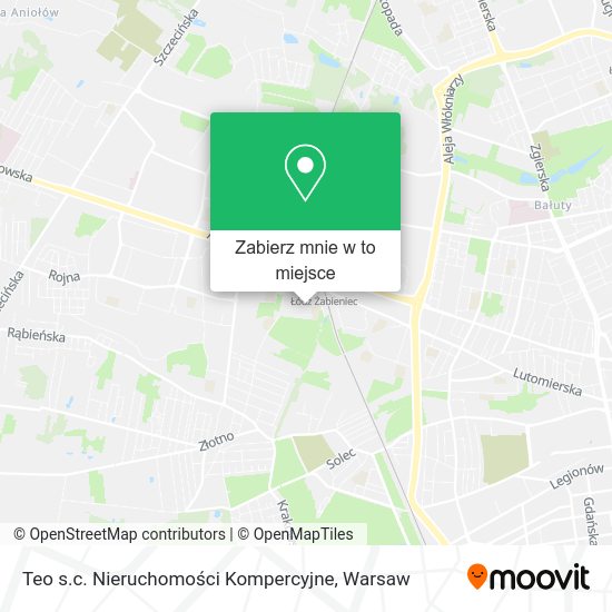 Mapa Teo s.c. Nieruchomości Kompercyjne