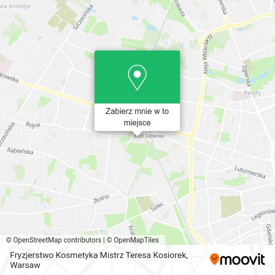 Mapa Fryzjerstwo Kosmetyka Mistrz Teresa Kosiorek