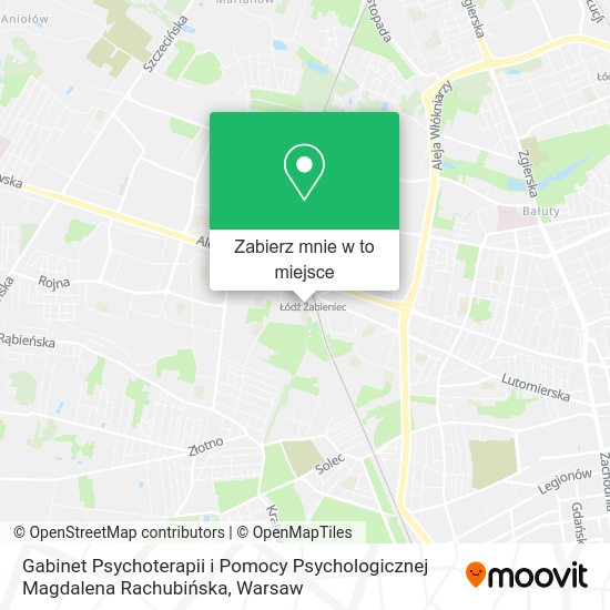 Mapa Gabinet Psychoterapii i Pomocy Psychologicznej Magdalena Rachubińska