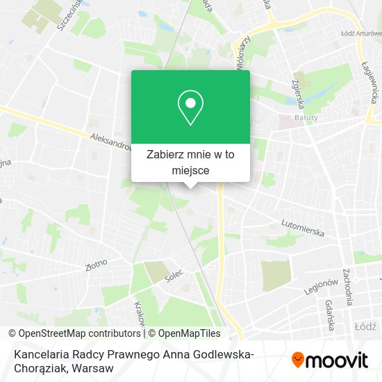 Mapa Kancelaria Radcy Prawnego Anna Godlewska-Chorąziak