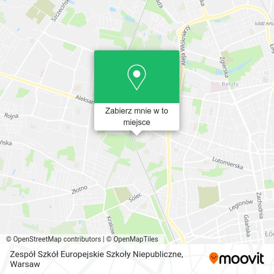 Mapa Zespół Szkół Europejskie Szkoły Niepubliczne