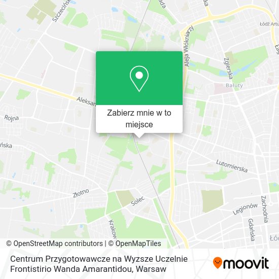 Mapa Centrum Przygotowawcze na Wyzsze Uczelnie Frontistirio Wanda Amarantidou