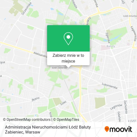 Mapa Administracja Nieruchomościami Łódź Bałuty Żabieniec