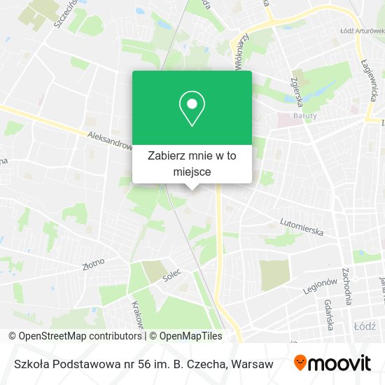 Mapa Szkoła Podstawowa nr 56 im. B. Czecha