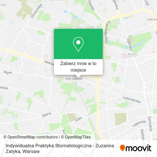 Mapa Indywidualna Praktyka Stomatologiczna - Zuzanna Zatyka