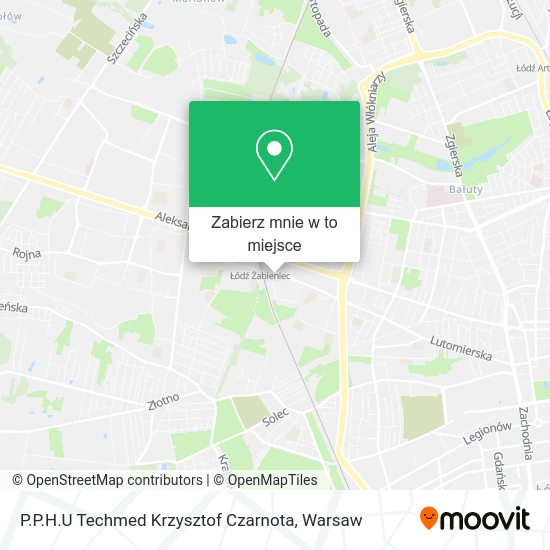 Mapa P.P.H.U Techmed Krzysztof Czarnota