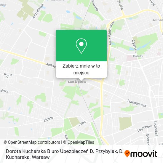 Mapa Dorota Kucharska Biuro Ubezpieczeń D. Przybylak, D. Kucharska