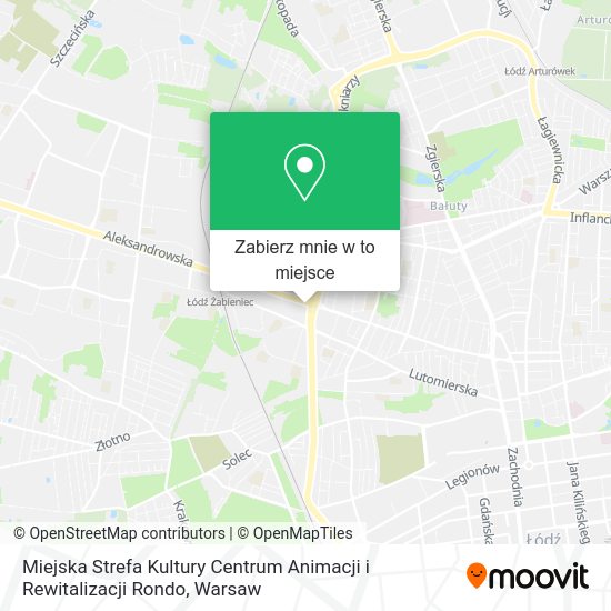 Mapa Miejska Strefa Kultury Centrum Animacji i Rewitalizacji Rondo