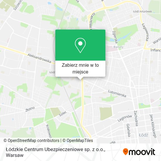 Mapa Łódzkie Centrum Ubezpieczeniowe sp. z o.o.