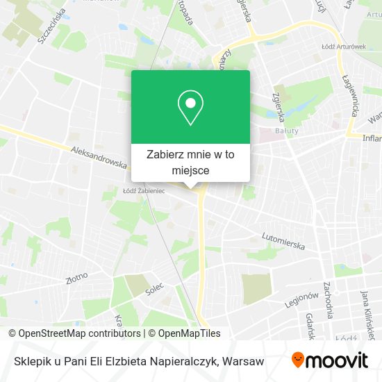 Mapa Sklepik u Pani Eli Elzbieta Napieralczyk