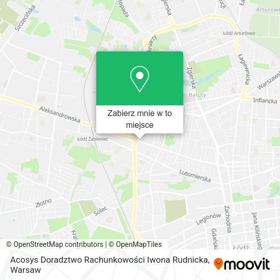 Mapa Acosys Doradztwo Rachunkowości Iwona Rudnicka